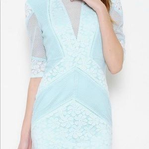 Lulus Sky blue mesh dress/ Fit Size XS